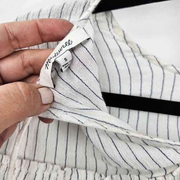 Madewell woman's tiered top in haysboro stripe - Picture 7 of 7
